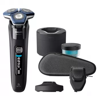 Máquina de barbear rotativa elétrica Philips Series 7000 S7886/58 — 3 cabeças de corte, barbear a seco e molhado, bateria de iões de lítio, 60 min. de funcionamento