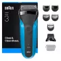 Máquina de barbear de lâminas Braun Series 3 310BT com aparador, preto, azul