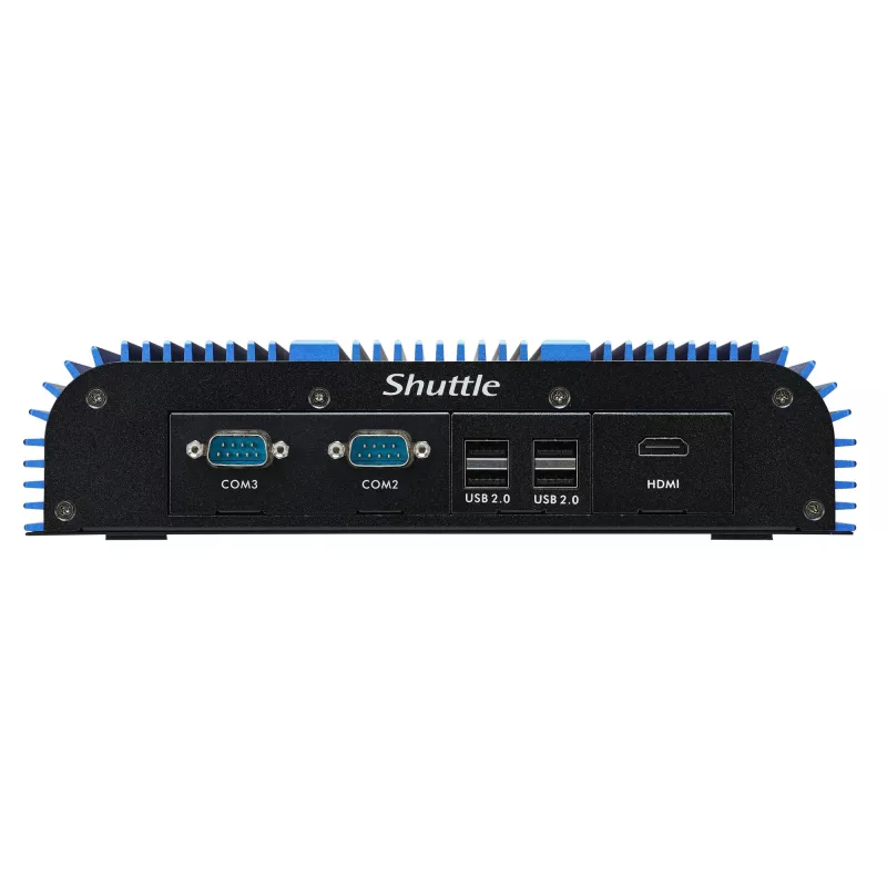 Shuttle BPCAL02-i7 PC industrial box, Core i7-1255U, 2x SO-DIMM, 2x LAN, 1x COM, 1x HDMI, 4x USB, sem ventoinha, funcionamento contínuo 24/7