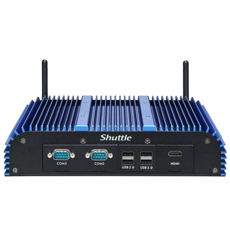 Shuttle BPCAL02-i7 PC industrial box, Core i7-1255U, 2x SO-DIMM, 2x LAN, 1x COM, 1x HDMI, 4x USB, sem ventoinha, funcionamento contínuo 24/7