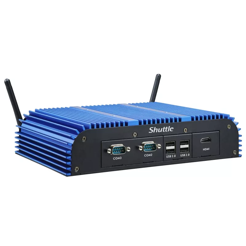 Shuttle BPCAL02-i7 PC industrial box, Core i7-1255U, 2x SO-DIMM, 2x LAN, 1x COM, 1x HDMI, 4x USB, sem ventoinha, funcionamento contínuo 24/7