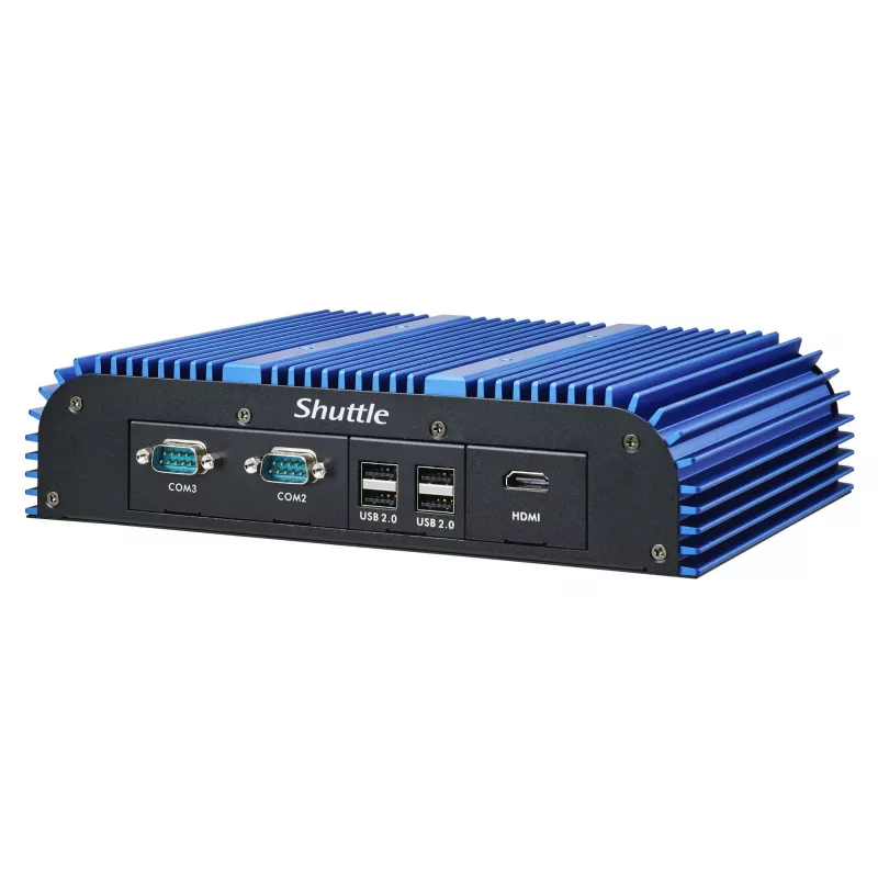 Shuttle BPCAL02-i7 PC industrial box, Core i7-1255U, 2x SO-DIMM, 2x LAN, 1x COM, 1x HDMI, 4x USB, sem ventoinha, funcionamento contínuo 24/7