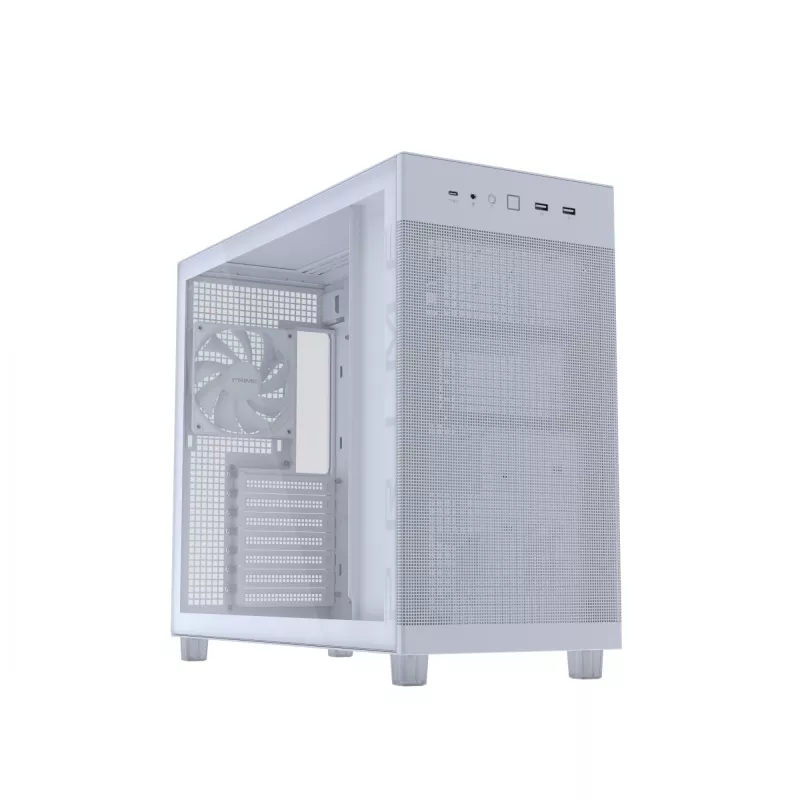 ASUS PRIME AP303 TG 90DC00V3-B39010 caixa de PC Midi Tower, ATX/Micro-ATX, vidro temperado, 2x USB 3.2, sem fonte de alimentação, branca