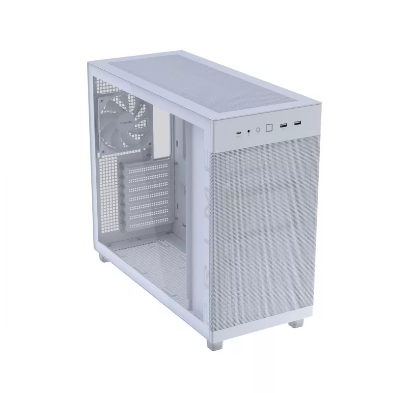 ASUS PRIME AP303 TG 90DC00V3-B39010 caixa de PC Midi Tower, ATX/Micro-ATX, vidro temperado, 2x USB 3.2, sem fonte de alimentação, branca