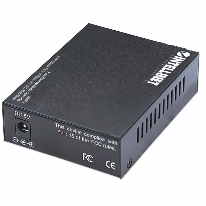 Conversor de mídia Intellinet Fast Ethernet, 10/100Base-Tx para 100Base-Fx (SC) Multimodo, 2 km