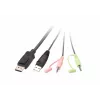 Switch KVM ATEN CS22DP-AT 2 portas USB DisplayPort, 4K@30Hz, consola USB-A, áudio, cabo de 1,2 m