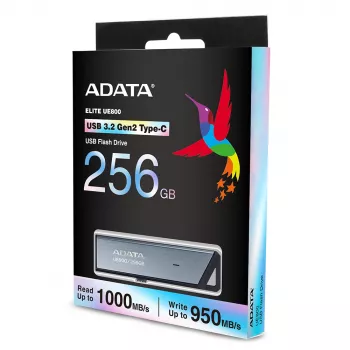 Pen USB ADATA UE800 256 GB USB Type-C 3.2 Gen 2 (3.1 Gen 2) prateado