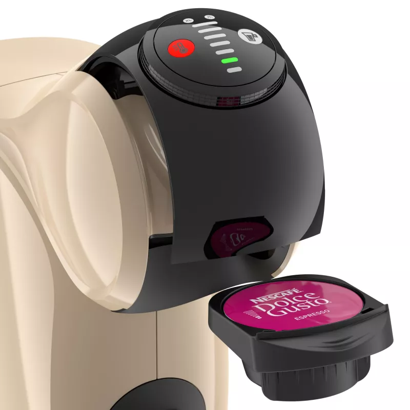 Máquina de café de cápsulas De’Longhi Genio S – depósito de água de 0,8 l, 15 bar, bancada, taupe