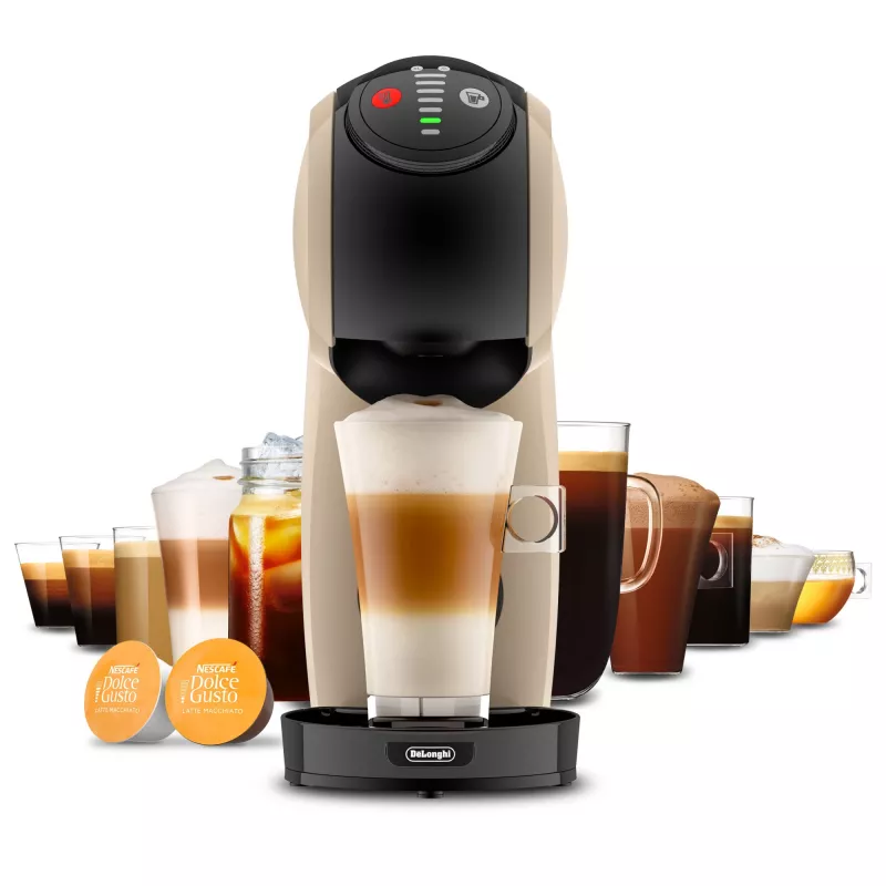 Máquina de café de cápsulas De’Longhi Genio S – depósito de água de 0,8 l, 15 bar, bancada, taupe