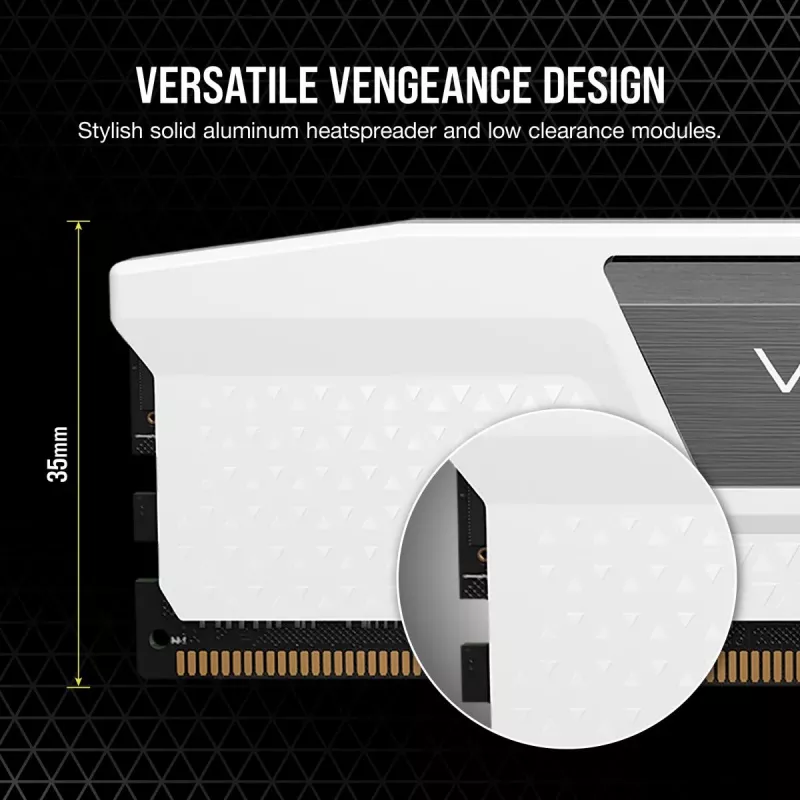 Corsair Vengeance CMK32GX5M2B6000Z30W, 32 GB, 2 x 16 GB, DDR5, 6000 MHz, 288-pin DIMM, Branco