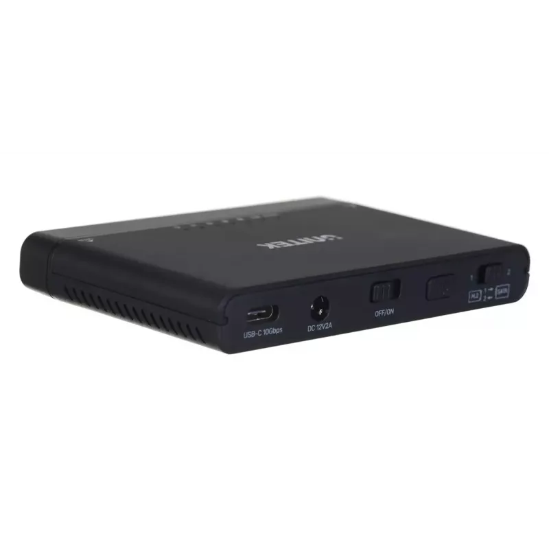 Unitek S1222A adaptador USB-C para unidades M.2 NVMe e SATA de 2,5/3,5 polegadas com clonagem offline, 10 Gbps, preto