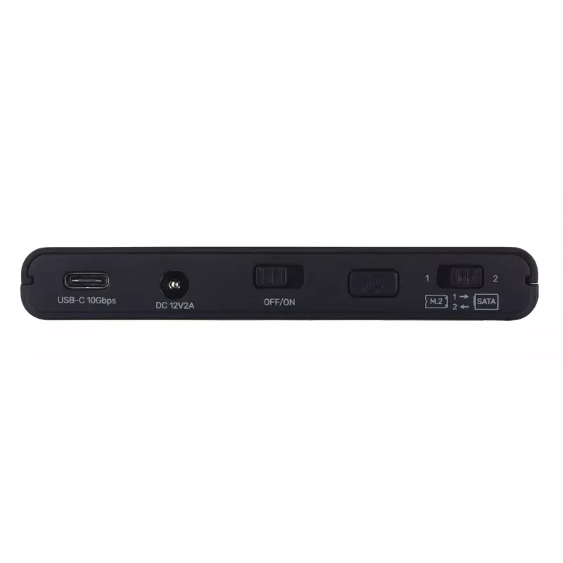Unitek S1222A adaptador USB-C para unidades M.2 NVMe e SATA de 2,5/3,5 polegadas com clonagem offline, 10 Gbps, preto