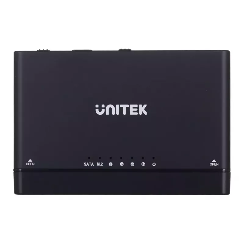 Unitek S1222A adaptador USB-C para unidades M.2 NVMe e SATA de 2,5/3,5 polegadas com clonagem offline, 10 Gbps, preto