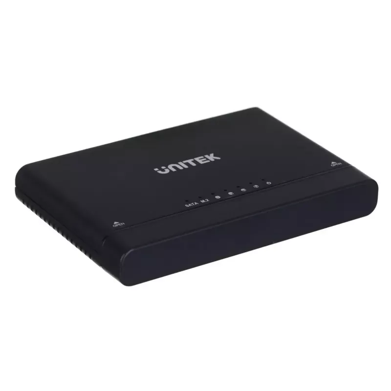 Unitek S1222A adaptador USB-C para unidades M.2 NVMe e SATA de 2,5/3,5 polegadas com clonagem offline, 10 Gbps, preto