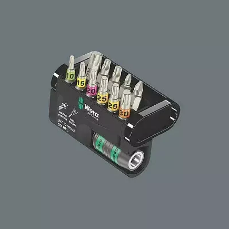 Conjunto de bits Wera 05073641001 Bit-Check 12 Wood TORX HF 1 SB