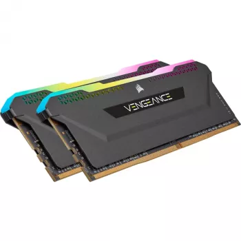 Memória CORSAIR 16GB DDR4 3200MHz C16 (2x8GB) Vengeance RGB Pro preta