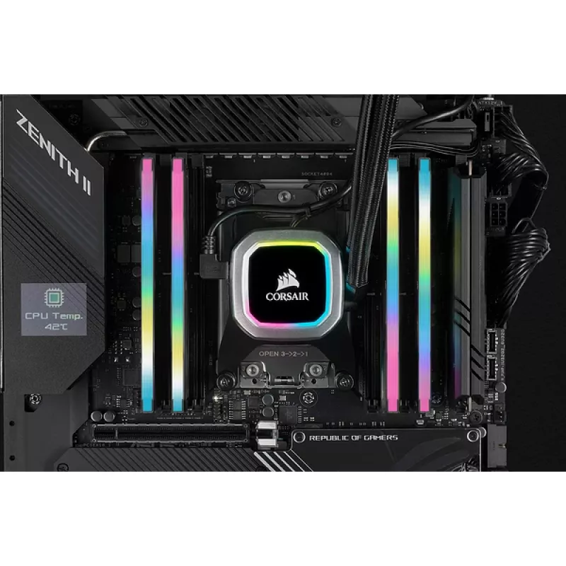 Memória CORSAIR 16GB DDR4 3200MHz C16 (2x8GB) Vengeance RGB Pro preta