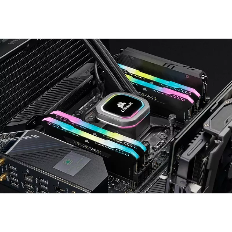 Memória CORSAIR 16GB DDR4 3200MHz C16 (2x8GB) Vengeance RGB Pro preta