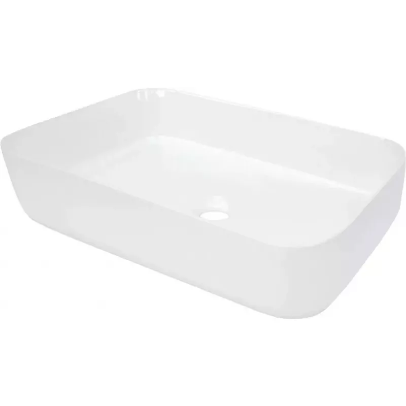 Lavatório de cerâmica Deante CDY_6U5S branco redondo
