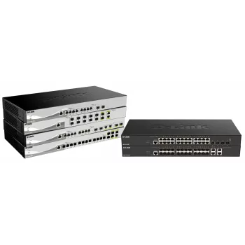 Switch de rede D-Link DXS-1210-16TC/E Managed L2 10G Ethernet (100/1000/10000) cinzento