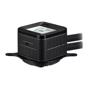 Refrigeração líquida All-in-One ASUS Prime LC 360 ARGB LCD — radiador de 360 mm, 3 ventoinhas de 120 mm, LCD, PWM, preto