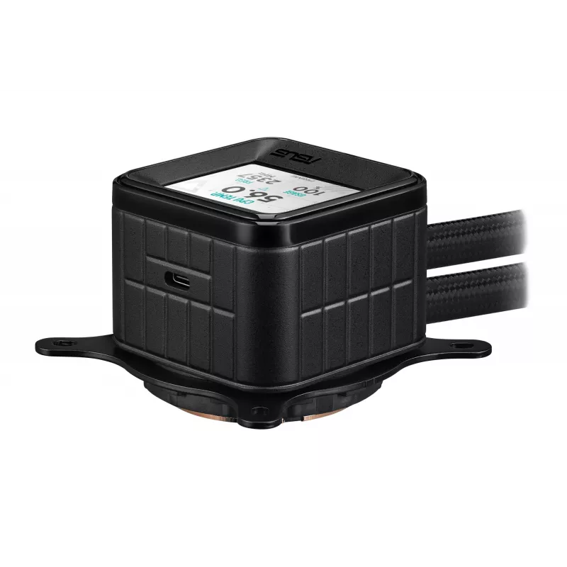 Refrigeração líquida All-in-One ASUS Prime LC 360 ARGB LCD — radiador de 360 mm, 3 ventoinhas de 120 mm, LCD, PWM, preto