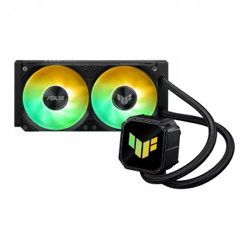 Refrigeração líquida All-in-One ASUS TUF GAMING LC III 240 ARGB — radiador de 240 mm, 2 ventoinhas ARGB de 120 mm, suporte para socket AM5, preto