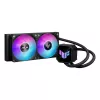 Refrigeração líquida All-in-One ASUS TUF GAMING LC III 240 ARGB — radiador de 240 mm, 2 ventoinhas ARGB de 120 mm, suporte para socket AM5, preto