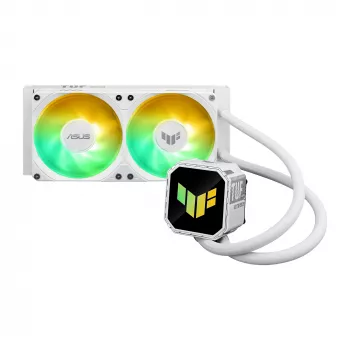 Refrigeração líquida All-in-One ASUS TUF GAMING LC III 240 ARGB WHT – radiador de 240 mm, 2 ventoinhas de 120 mm, PWM, branco