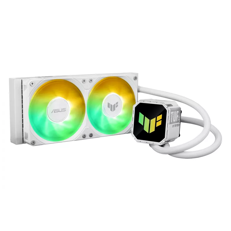 Refrigeração líquida All-in-One ASUS TUF GAMING LC III 240 ARGB WHT – radiador de 240 mm, 2 ventoinhas de 120 mm, PWM, branco