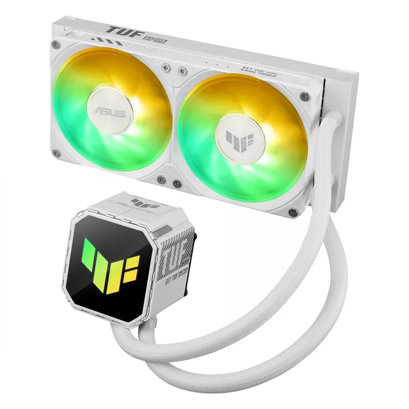 Refrigeração líquida All-in-One ASUS TUF GAMING LC III 240 ARGB WHT – radiador de 240 mm, 2 ventoinhas de 120 mm, PWM, branco
