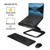 Suporte para portátil Fellowes para secretária – Suporte para portátil Hana LT para casa e escritório – Suporte para portátil ajustável com 3 alturas – Tamanho máximo de ecrã 19