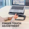 Suporte para portátil Fellowes para secretária – Suporte para portátil Hana LT para casa e escritório – Suporte para portátil ajustável com 3 alturas – Tamanho máximo de ecrã 19