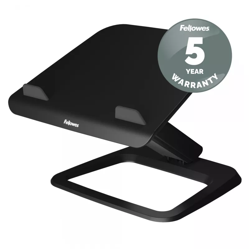 Suporte para portátil Fellowes para secretária – Suporte para portátil Hana LT para casa e escritório – Suporte para portátil ajustável com 3 alturas – Tamanho máximo de ecrã 19