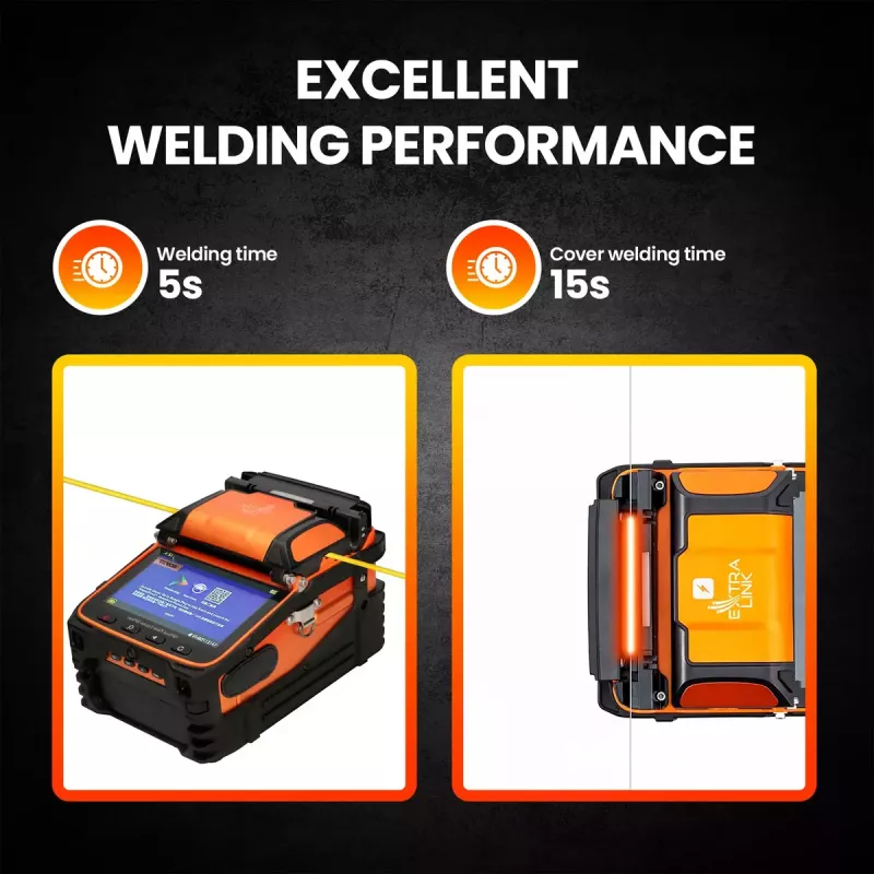 Máquina de fusão por splicer Extralink AI-9 7800mAh bateria LED lâmpada LCD 5,1 inch