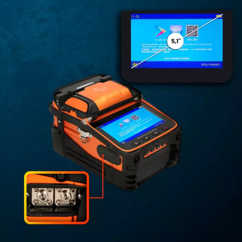 Máquina de fusão por splicer Extralink AI-9 7800mAh bateria LED lâmpada LCD 5,1 inch