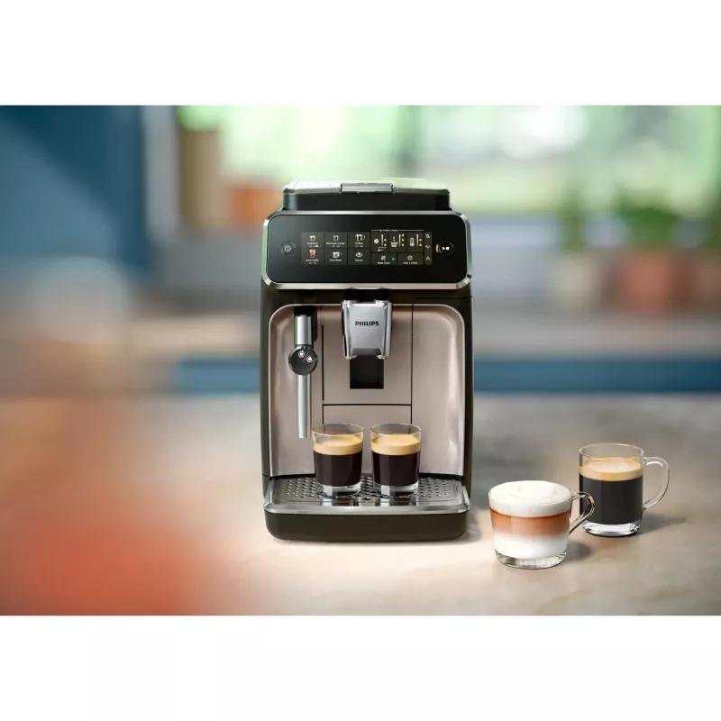 Máquina de café expresso Philips EP3349/70 — automática, 15 bar, depósito de grãos 275 g, moinho cerâmico, jarro de leite