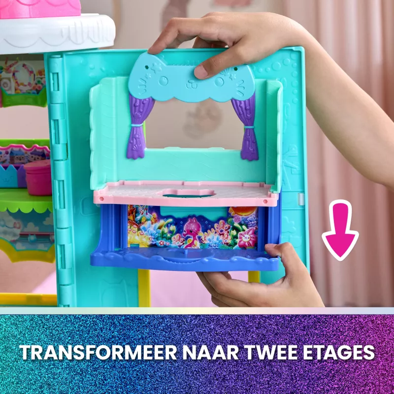 Conjunto de figuras de brincar Spin Master Gabby's Dollhouse The Movie — Acessórios de banho Spa-wesome da MerCat, a partir dos 3 anos
