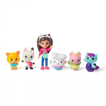 Gabby's Dollhouse DREAMWORKS The Movie, Cat-venture Crew Pack, conjunto de 11 figuras de brincar com acessórios, brinquedo para rapazes e raparigas a partir dos 3 anos