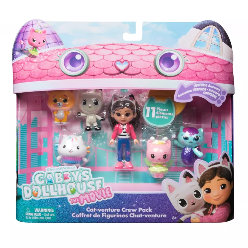Spin Master Gabby's Dollhouse: O Filme – conjunto de figuras Cat-venture Crew, a partir dos 3 anos