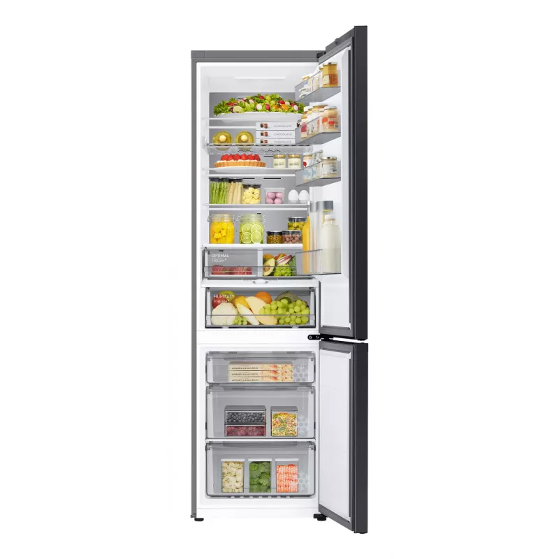 Samsung RL38C7B5BB1/EG Bespoke frigorífico combinado de instalação livre, 387 l (273 l + 114 l), 203 cm, classe energética B, SmartThings, aço inoxidável escuro