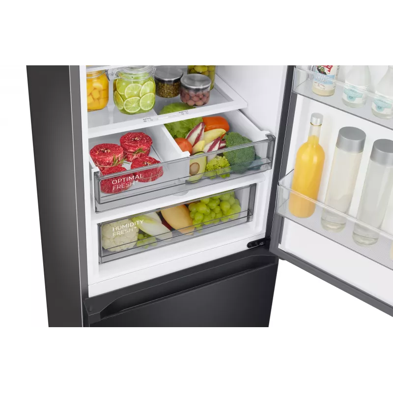 Samsung RL38C7B5BB1/EG Bespoke frigorífico combinado de instalação livre, 387 l (273 l + 114 l), 203 cm, classe energética B, SmartThings, aço inoxidável escuro