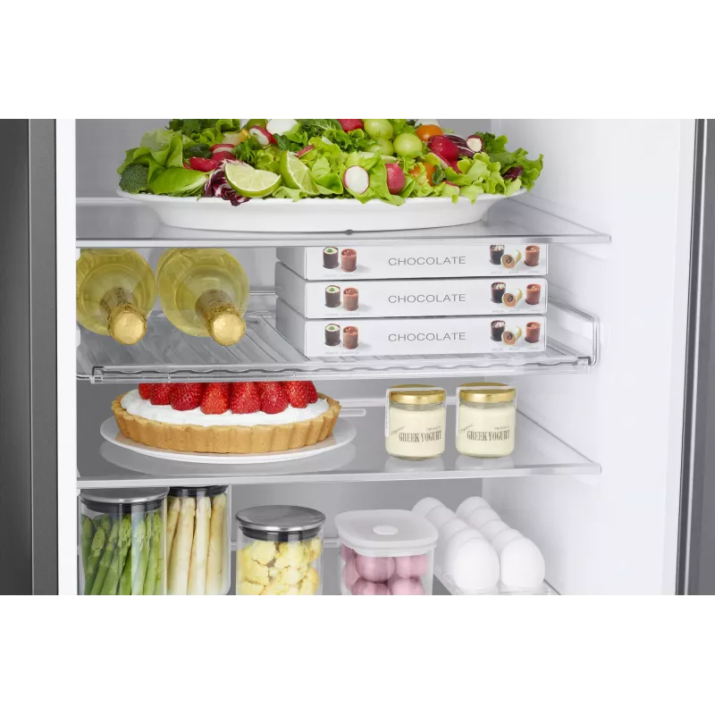Samsung RL38C7B5BB1/EG Bespoke frigorífico combinado de instalação livre, 387 l (273 l + 114 l), 203 cm, classe energética B, SmartThings, aço inoxidável escuro