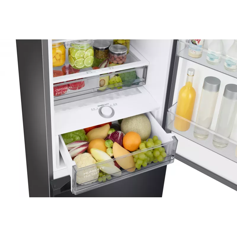 Samsung RL38C7B5BB1/EG Bespoke frigorífico combinado de instalação livre, 387 l (273 l + 114 l), 203 cm, classe energética B, SmartThings, aço inoxidável escuro