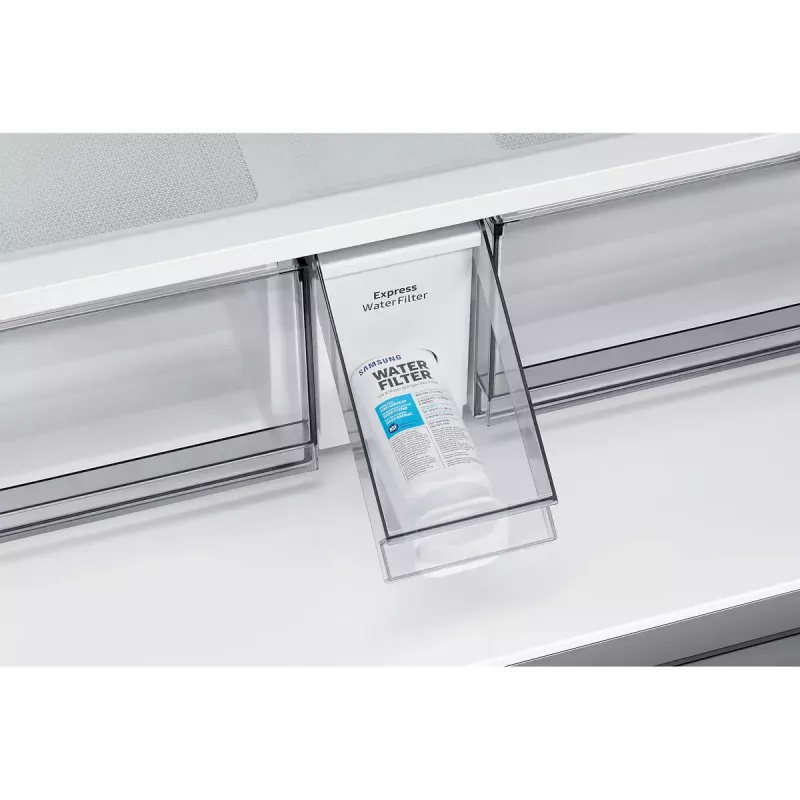 Frigorífico side-by-side Samsung RF59C701ES9 — French Door, 649 L total (390 L frigorífico / 269 L congelador), prateado