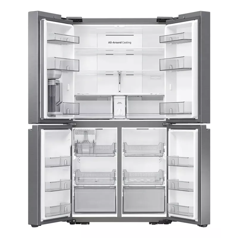 Frigorífico side-by-side Samsung RF59C701ES9 — French Door, 649 L total (390 L frigorífico / 269 L congelador), prateado