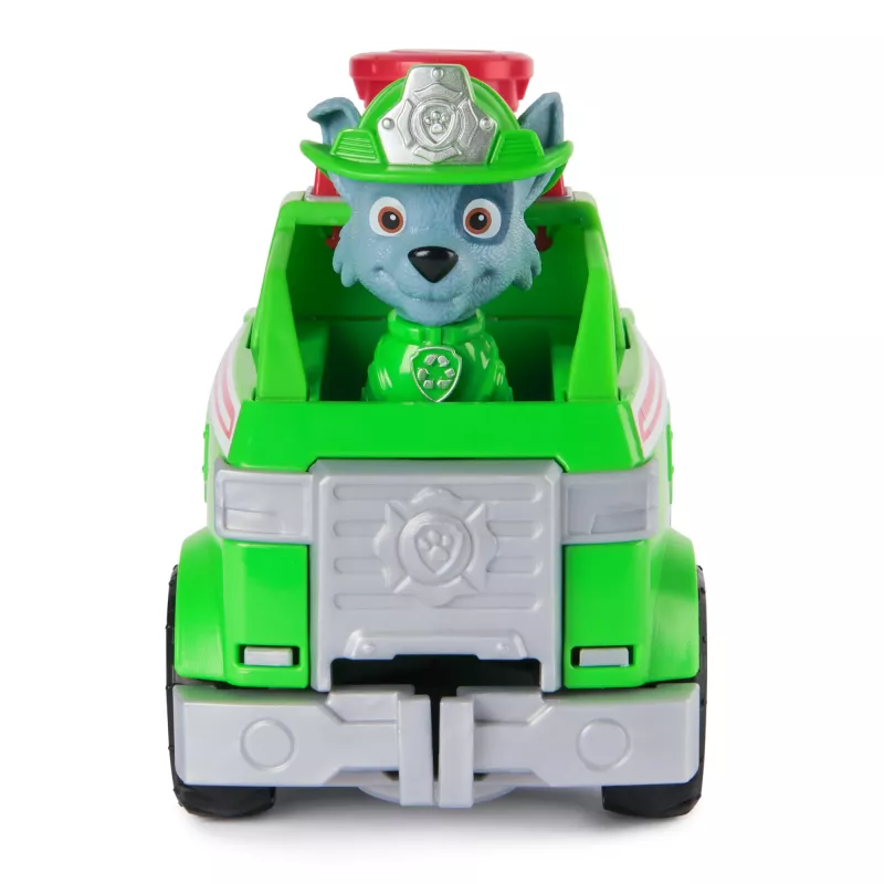PAW Patrol Fire Rescue: Rocky Rescue Camião-cisterna de bombeiros com figura de ação, braço de garra e camião de brinquedo, brinquedo para rapazes e raparigas a partir dos 3 anos