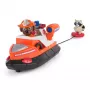 PAW Patrol Fire Rescue: Zuma Barco de bombeiros de resgate com figura de ação, boia de salvamento lançável, guaxinim e barco de brinquedo, brinquedo para rapazes e raparigas a partir dos 3 anos