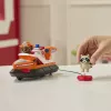 PAW Patrol Fire Rescue: Zuma Barco de bombeiros de resgate com figura de ação, boia de salvamento lançável, guaxinim e barco de brinquedo, brinquedo para rapazes e raparigas a partir dos 3 anos