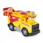 PAW Patrol Fire Rescue: Rubble Camião basculante de bombeiros de resgate com figura de ação, projéteis e camião de brinquedo, brinquedo para rapazes e raparigas a partir dos 3 anos